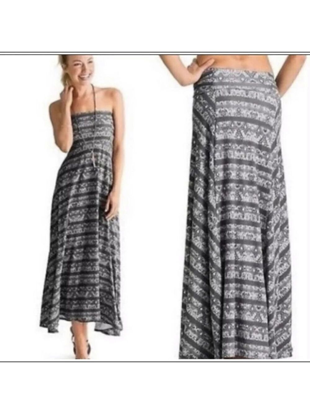 Athleta Kali Convertible Strapless Maxi Dress Skirt